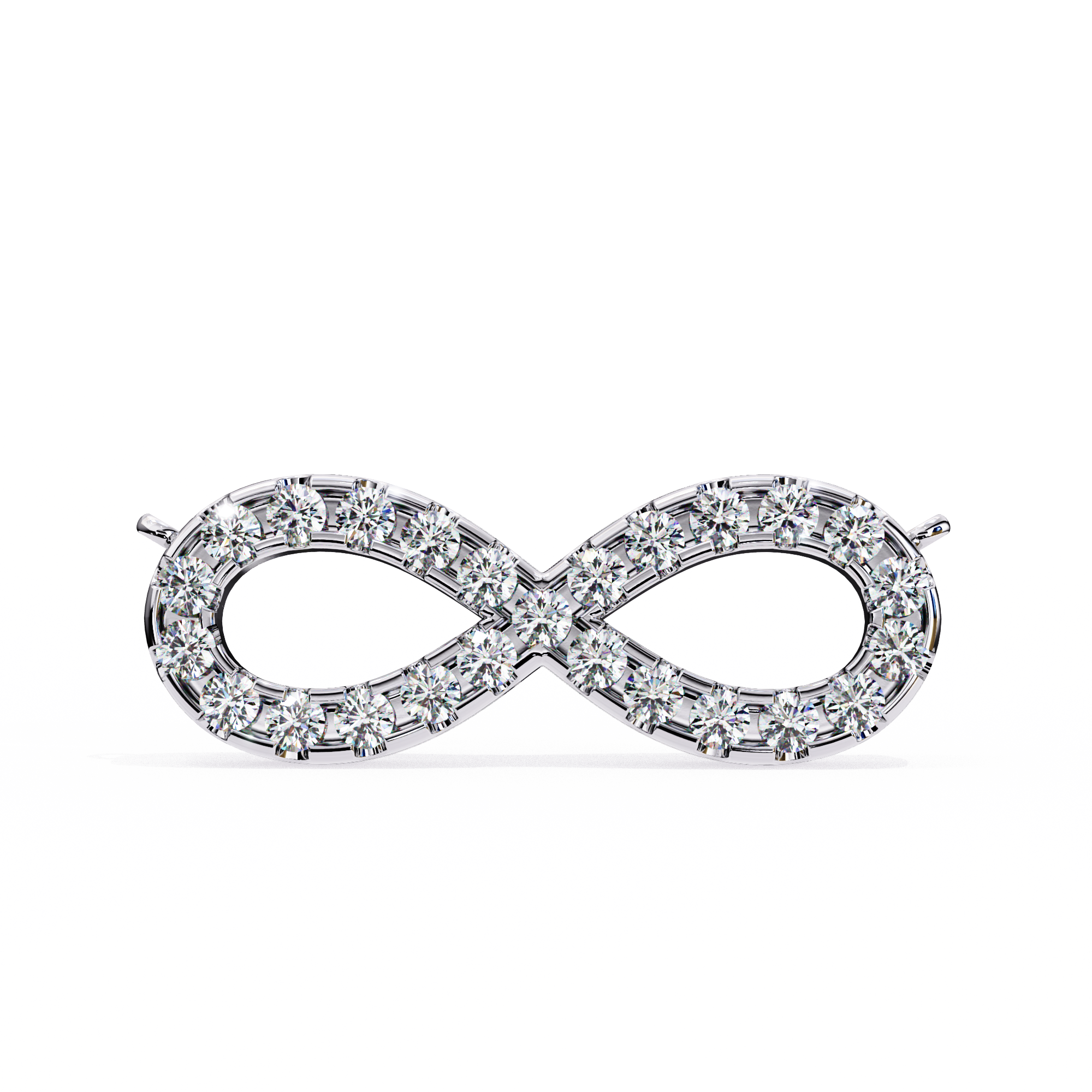 Solitairekart 0.32ct Natural Diamond Infinity Pendant-HI Color, VS-SI Clarity